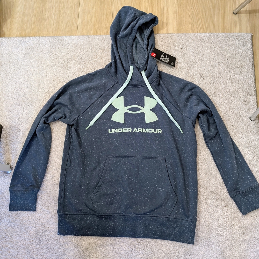 Under Armour Navy And Green Hoodie. NWT